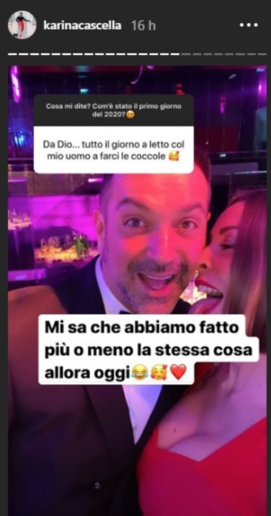 karina cascella capodanno fidanzato max colombo