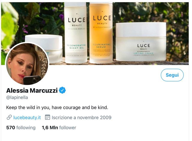 alessia marcuzzi minacce profili fake social