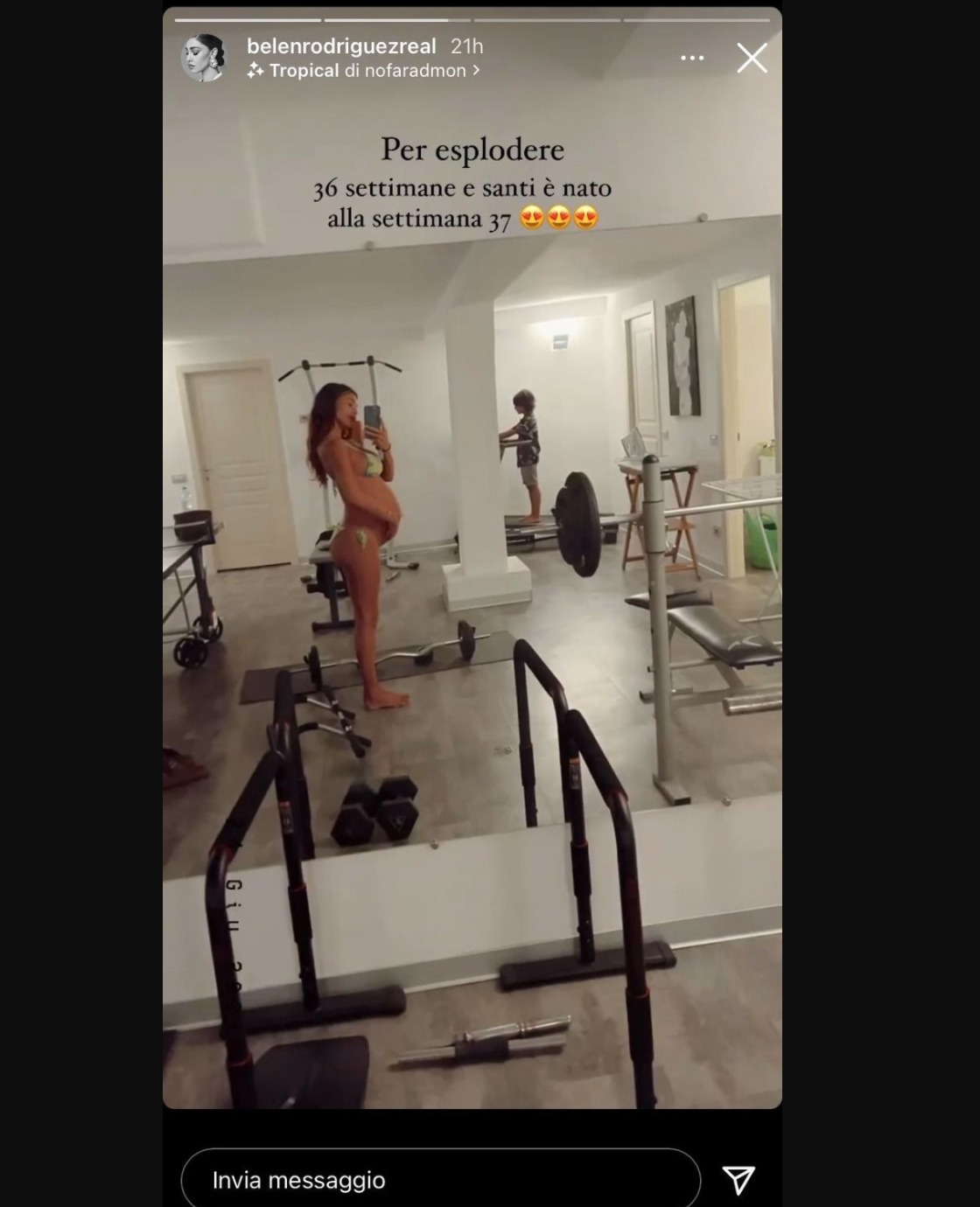 belen rodriguez incinta fisico foto instagram