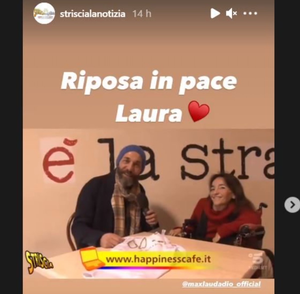 striscia la notizia lutto morta laura boerci