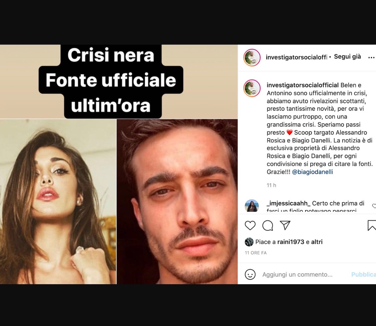 belen rodriguez crisi fidanzato antonino spinalbese