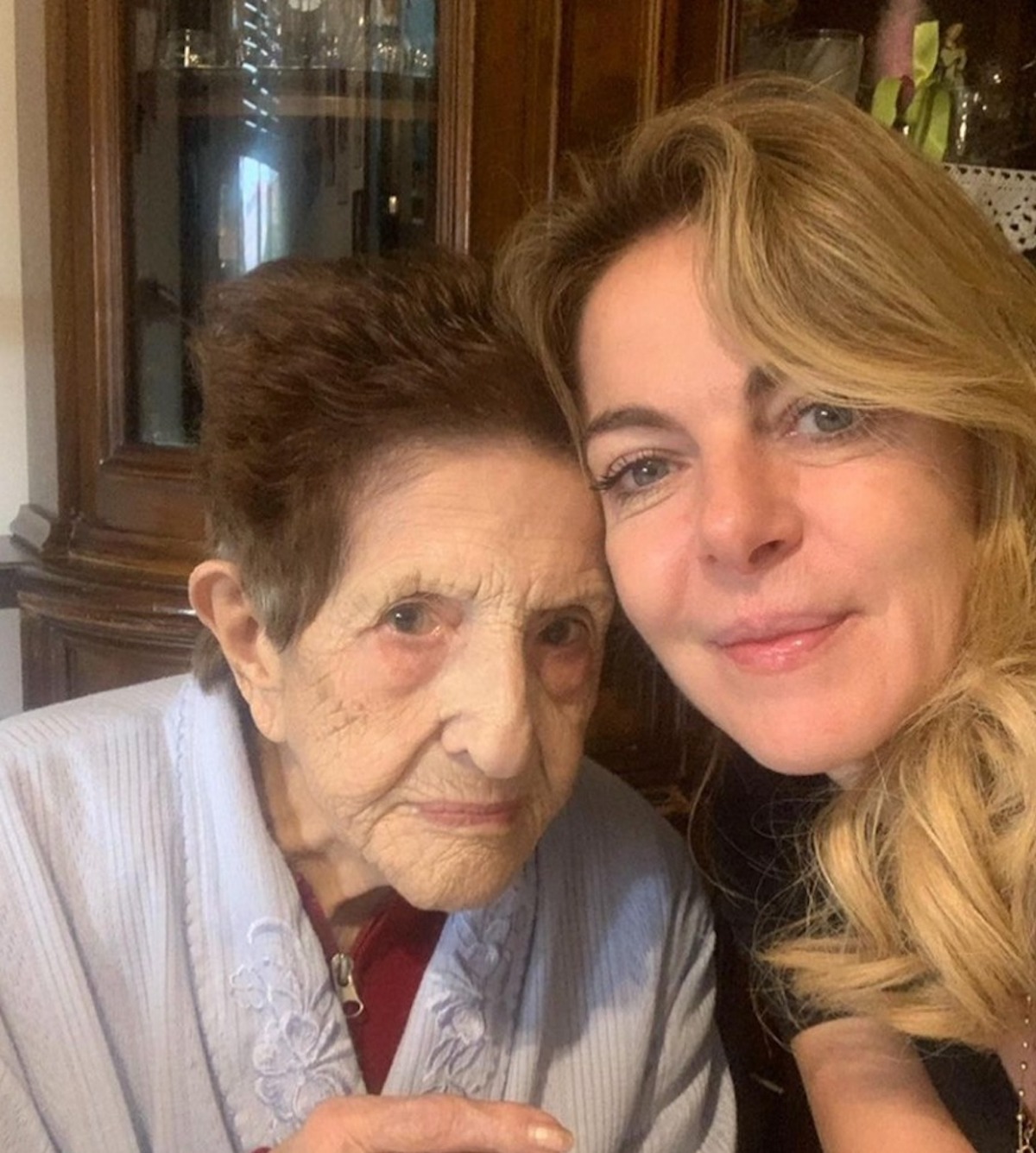 claudia gerini lutto morta nonna