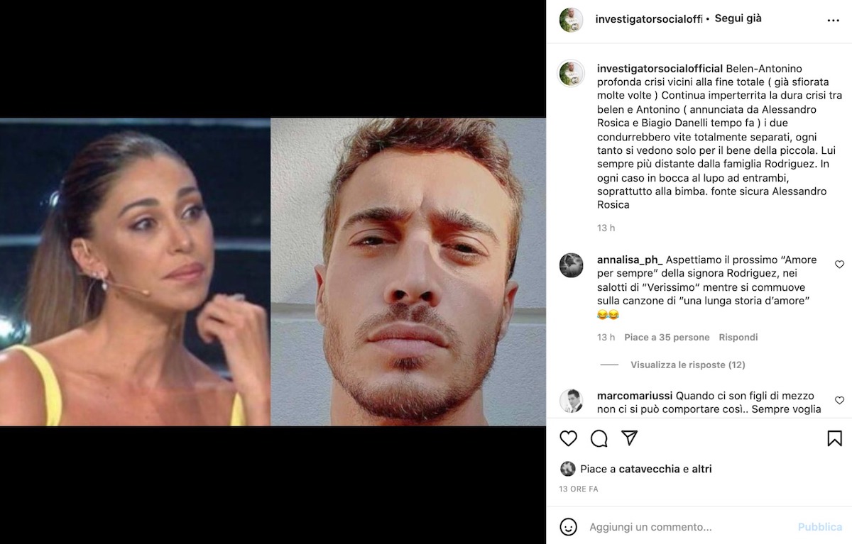 belen rodriguez news lasciata antonino spinalbese crisi