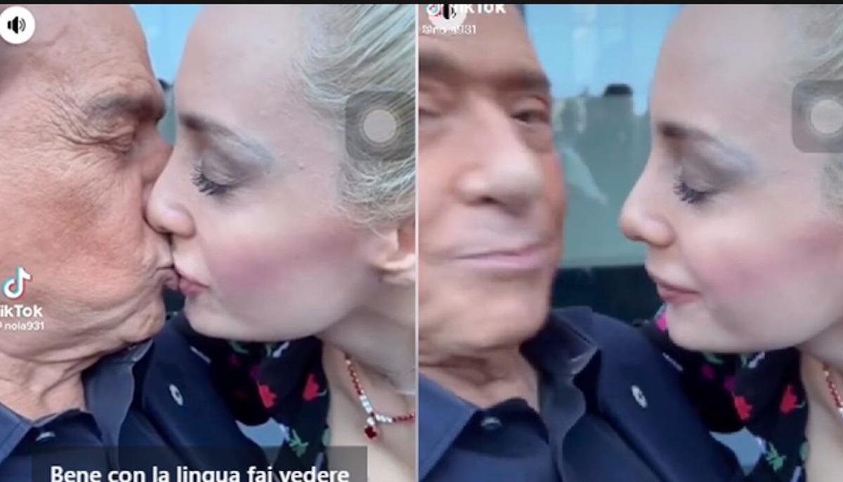 silvio berlusconi e marta fascina bacio tiktok