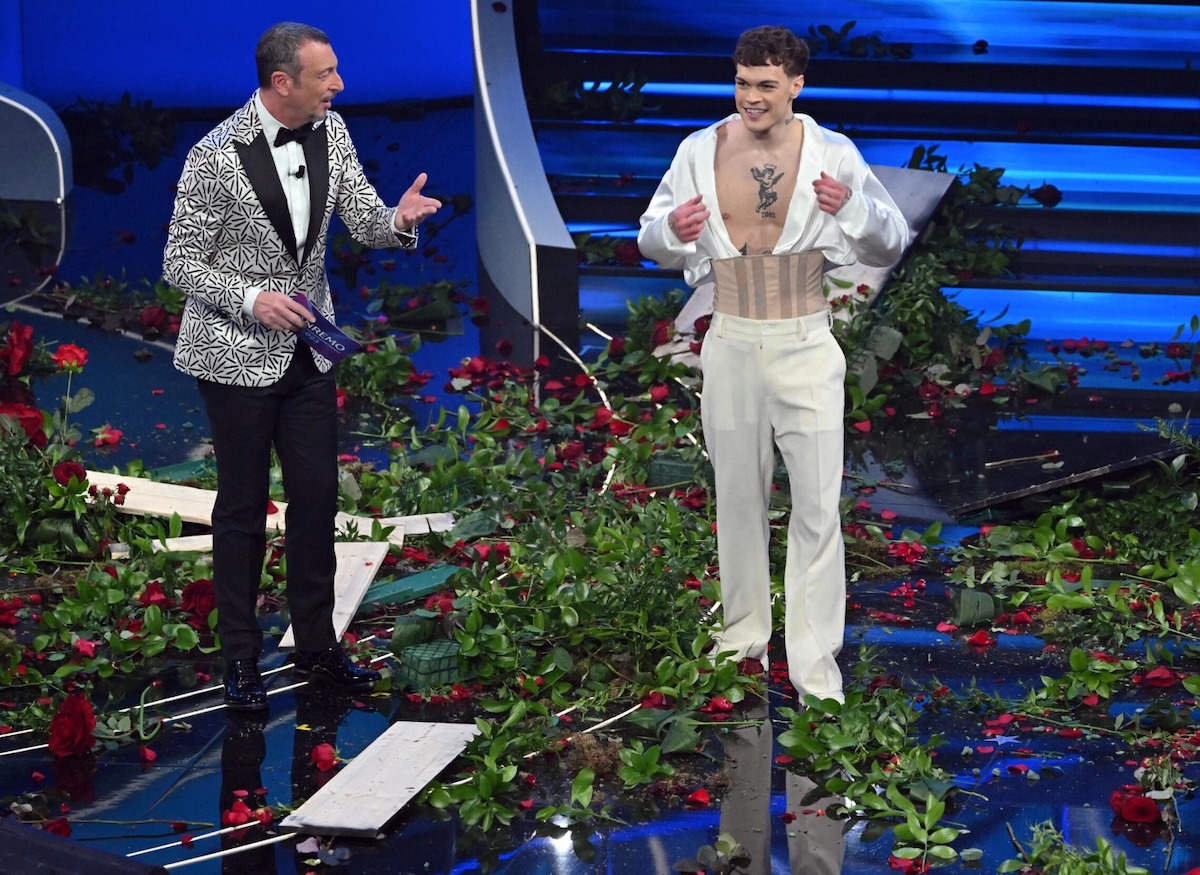 blanco palco distrutto sanremo 2023