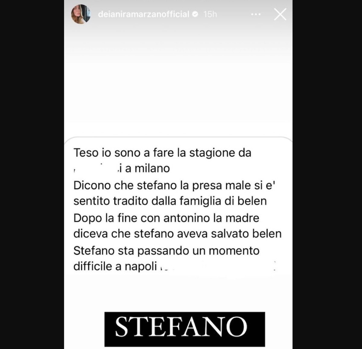 belen rodriguez stefano de martino deluso