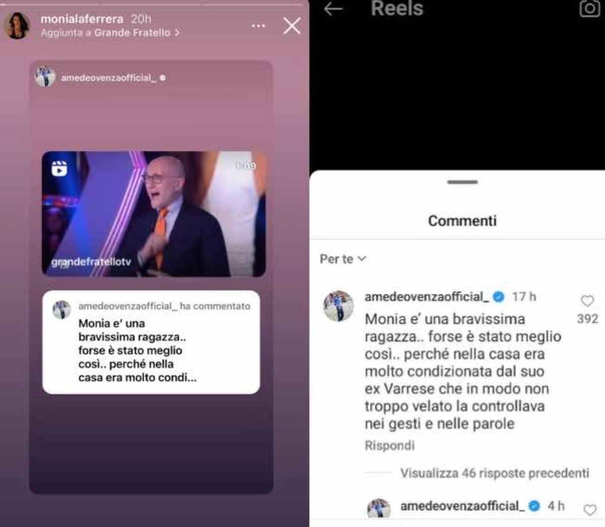 grande fratello monia parole su varrese fuori