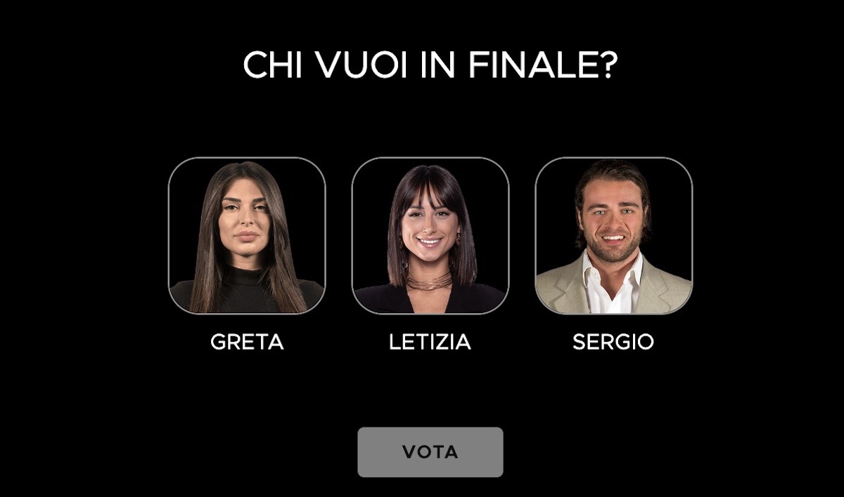 sorpresa grande fratello nome ultimo finalista